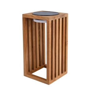 Farol solar decorativa madera h30cm