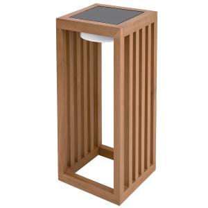 Farol solar decorativa madera h50cm