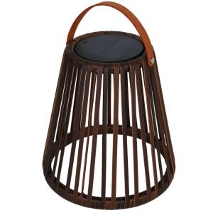 Farol solar decorativo Marrón H28cm