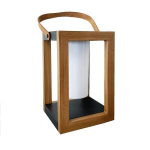 Farol solar madera h32cm