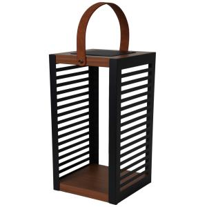 Farol solar negro h35cm