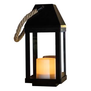 Farol solar Negro H43cm