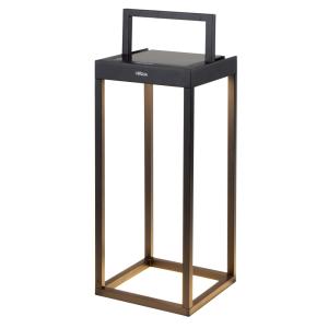 Farol solar recargable negro  h33cm