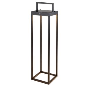 Farol solar recargable negro  h53cm