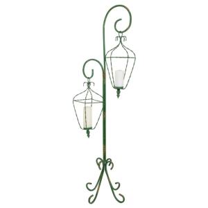 Faroles con soporte de metal 35x31x115h cm azul