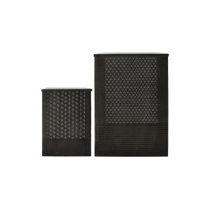 Farolillos de metal negro ( Lote de 2 )