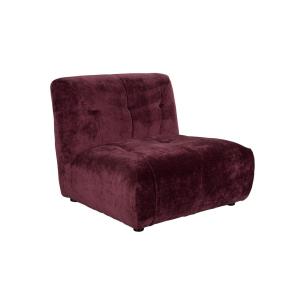 Fauteuil modulable en velours prune