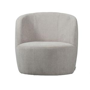 Fauteuil tournant en tissu naturel