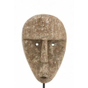 Figura abstracta mural o pin albasia madera gris alt. 9 cm