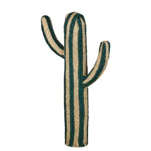 Figura de cactus bicolor a rayas en verde, alt. 120