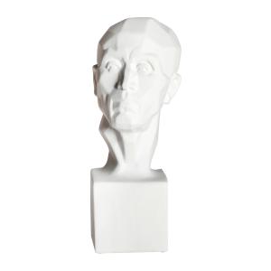 Figura de cerámica en color blanco de 22x18x47cm