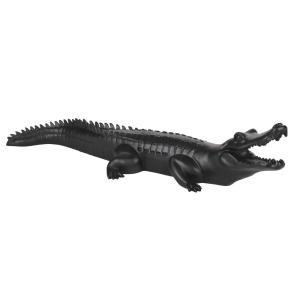 Figura de cocodrilo en negro, alt. 20