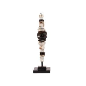 Figura de concha sobre base de metal alt. 35