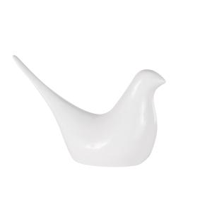 Figura de pájaro de porcelana blanca Alt. 26