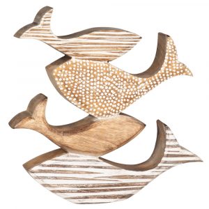 Figura de peces de madera de mango Alt. 28