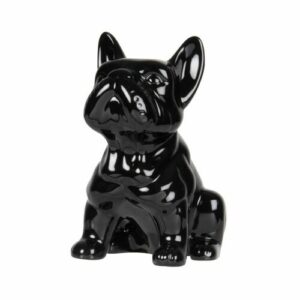 Figura de perro de dolomita negra 15 cm