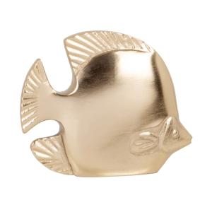 Figura de pez de aluminio dorado Alt. 9