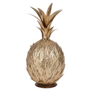 Figura de piña de metal dorado Alt.40