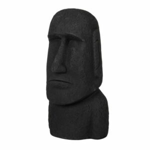 Figura de rostro de cemento negro Alt. 26