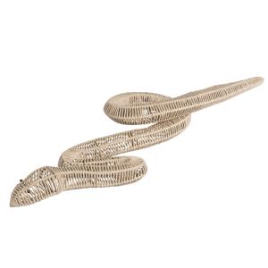 Figura de serpiente de metal y papel trenzado beige Alt. 9