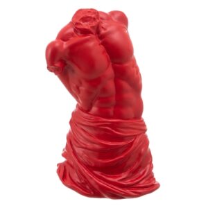 Figura de torso de resina roja