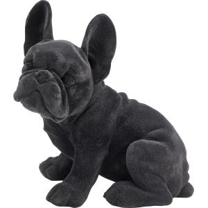 Figura deco perro frenchie de poliresina negro hecho a mano…