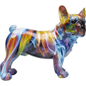 Figura deco perro frenchie multicolor de poliresina hecho a…