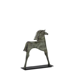 Figura decorativa caballo aluminio bicolor an. 40 cm