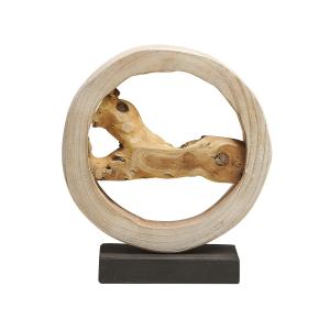 Figura decorativa marrón claro madera