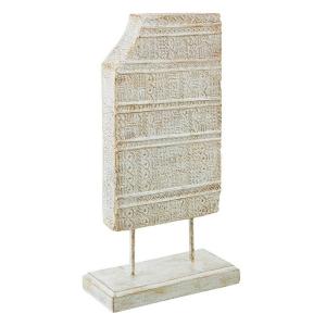 Figura escultura manuscrito grande blanco roto 15x8x33 cm