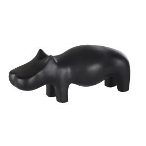 Figura estilizada de hipopótamo negro