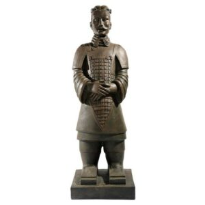 Figura guerrero de Xian de fibra de arcilla en marrón 124 c…