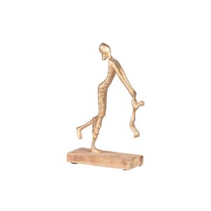 Figura natural de madera 19x8x33cm
