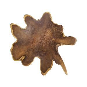Figura pared de madera marrón irregular