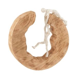 Figura pareja escalando madera de mango/aluminio natural/bl…
