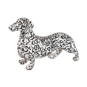 Figura plateado de resina 28x10x17cm