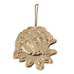 Flor de acero dorado para decorar la pared 13x13 cm