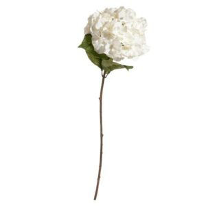 Flor de hortensia artificial color crema Al. 73 cm