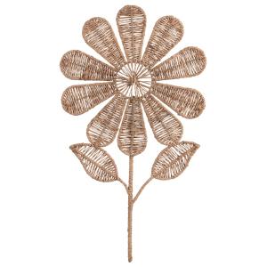 Flor de yute trenzado para decorar la pared 32x55 cm