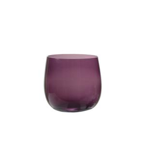 Florero bowl cristal redondo violeta 20x19