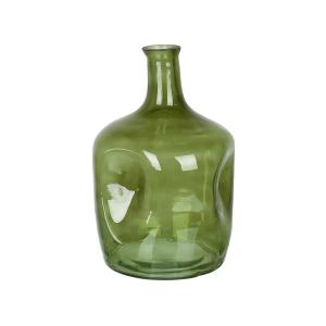 Florero de vidrio verde oliva 30 cm