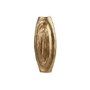 Florero dorado de aluminio 21x12x47cm