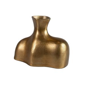Florero dorado de aluminio 24x13x18cm
