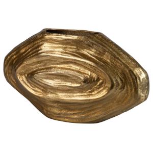 Florero dorado de aluminio 34x18x10cm