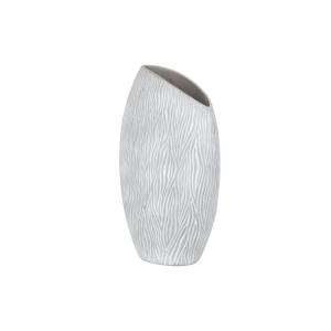 Florero gris de cerámica 23x13x40cm