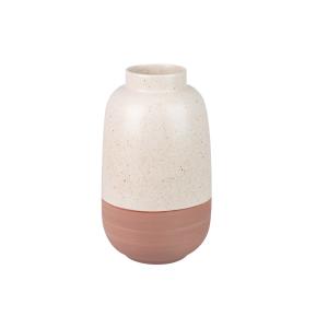 Florero marron de cerámica 24x24x41cm