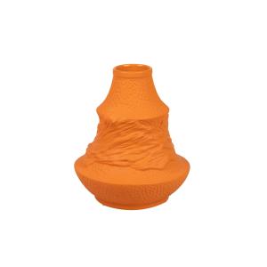Florero naranja de cerámica 21x7x25cm