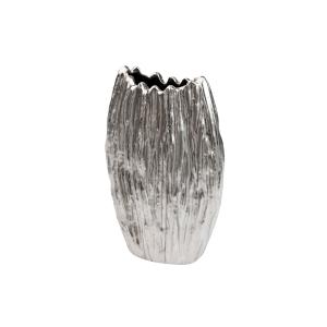 Florero plata de cerámica 18x10x26cm