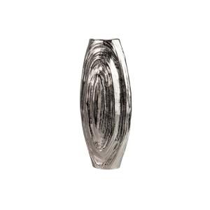 Florero plateado de aluminio 21x12x47cm
