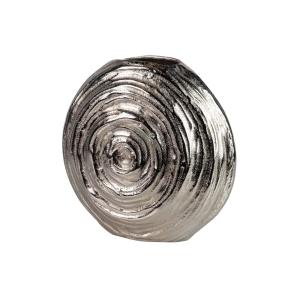 Florero plateado de aluminio 32x14x29cm